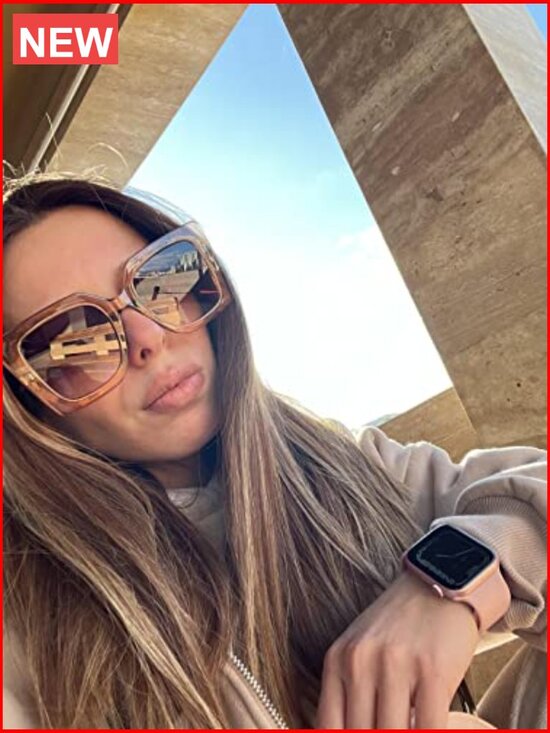 Oversized Square Cat Eye Sunglasses with Pearl Inlay Arms UV400 Protection main image 7